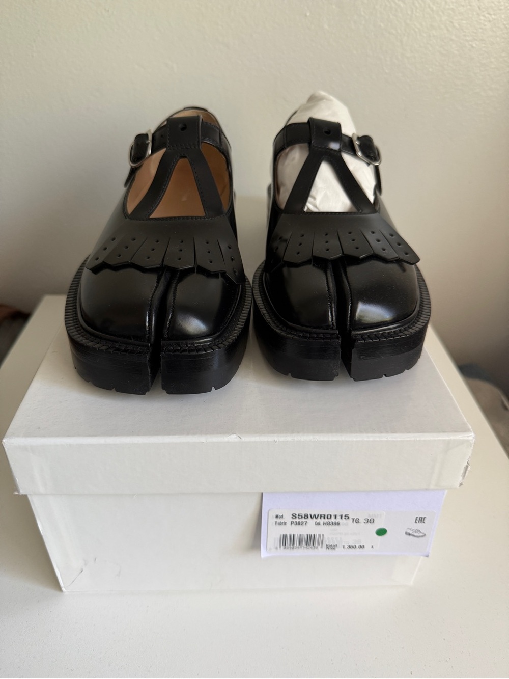 Maison Martin Margiela Black Tabi County Mary Jane Flats - Picture 3 of 8